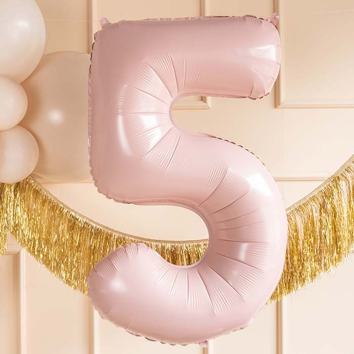 Baby Pink 5 Number Balloon 28 Inches