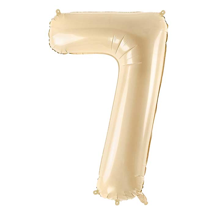 Beige Number 7 Balloon 28 Inches | Party Save Smile