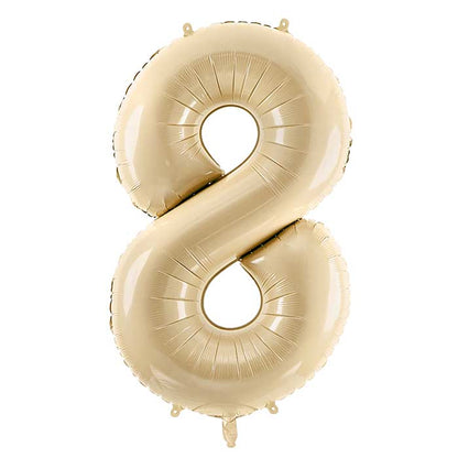 Beige Number 8 Balloon 28 Inches | Party Save Smile
