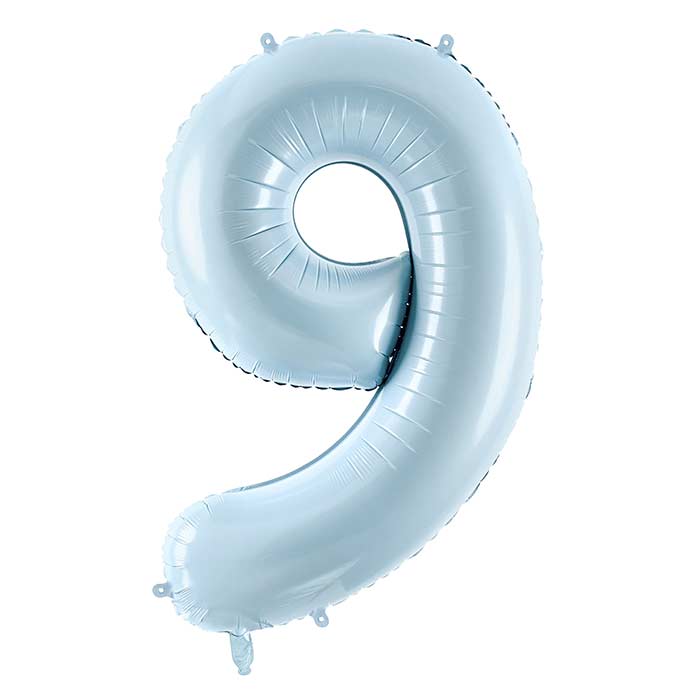 Light Blue 9 Number Balloon 28 Inches | Party Save Smile