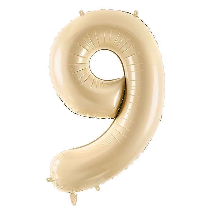 Beige Number 9 Balloon 28 Inches | Party Save Smile