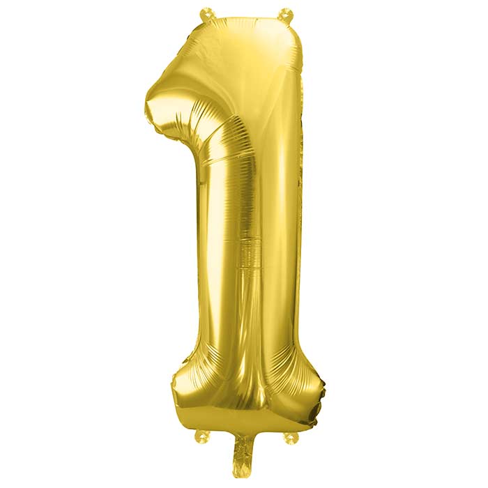 White Gold Number Balloons 0-9 - 28 inches