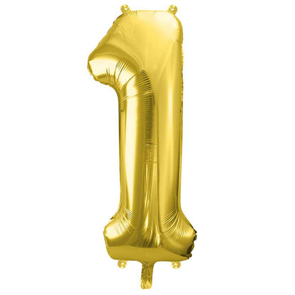 White Gold Number Balloons 0-9 - 28 inches