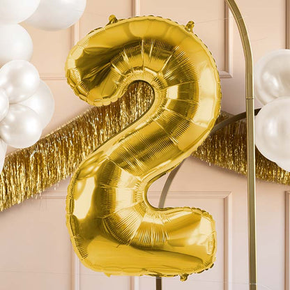 Champagne Gold Number 2 Balloon 28 Inches