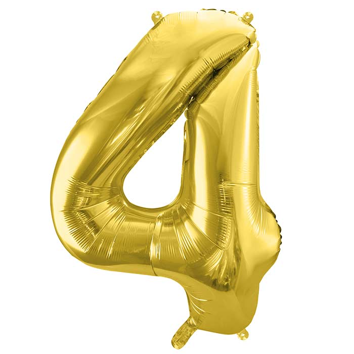 White Gold Number Balloons 0-9 - 28 inches
