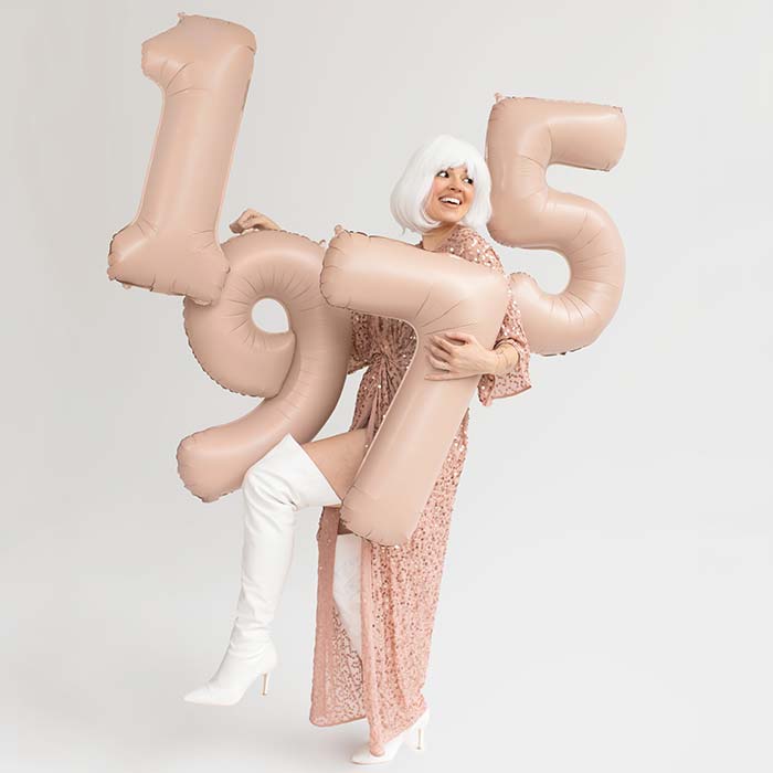 Cappucinno Beige Number 1 Balloon 28 Inches