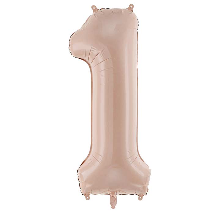 Cappucinno Beige Number 1 Balloon 28 Inches | Party Save Smile