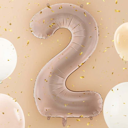 Cappucinno Beige Number 2 Balloon 28 Inches