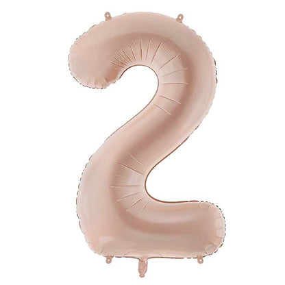 Cappucinno Beige Number Balloons 0-9 - 28 inches