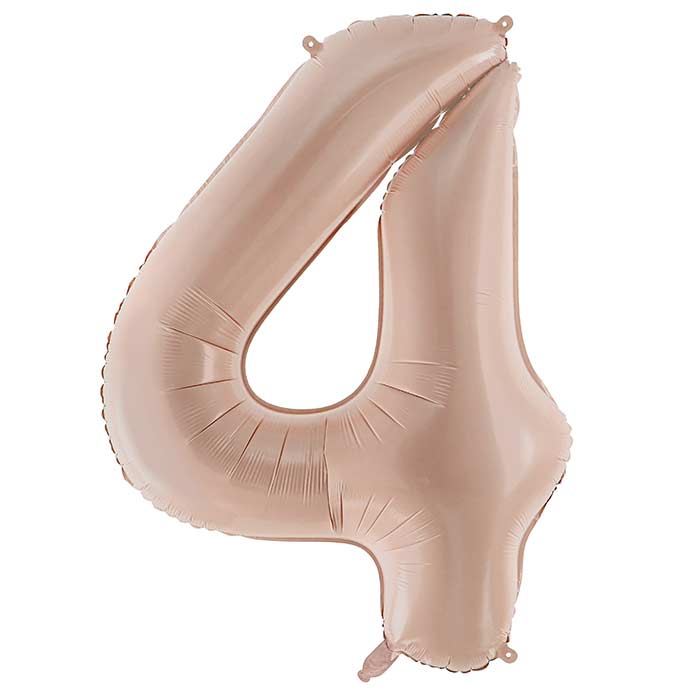 Cappucinno Beige Number Balloons 0-9 - 28 inches