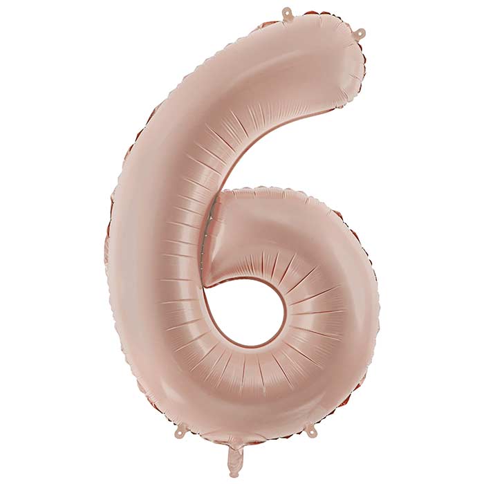 Cappucinno Beige Number 6 Balloon 28 Inches | Party Save Smile