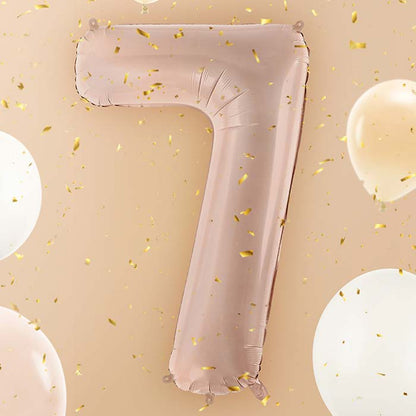 Cappucinno Beige Number 7 Balloon 28 Inches