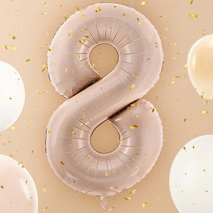 Cappucinno Beige Number 8 Balloon 28 Inches