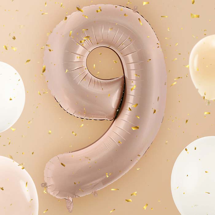Cappucinno Beige Number 9 Balloon 28 Inches