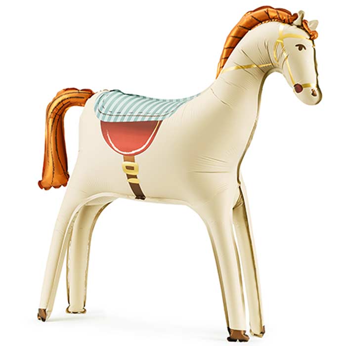 White Horse Foil Balloon 86.5x73cm Air Fill | Party Save Smile