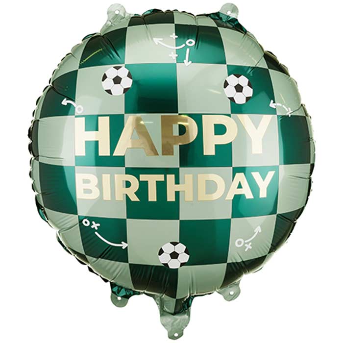 Football Happy Birthday Foil Balloon 45cm | Party Save Smile 