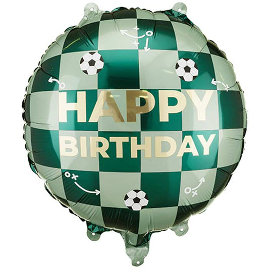 Football Happy Birthday Foil Balloon 45cm | Party Save Smile 