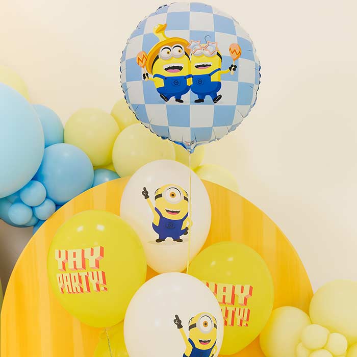 Minions Checkered Print Foil Balloon 18 Inch