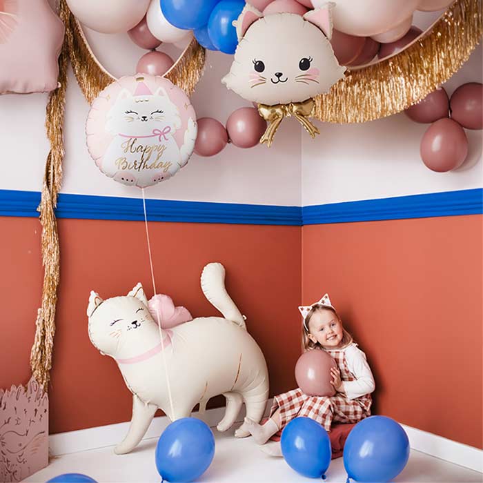 Kitty Happy Birthday Foil Balloon 18 Inch