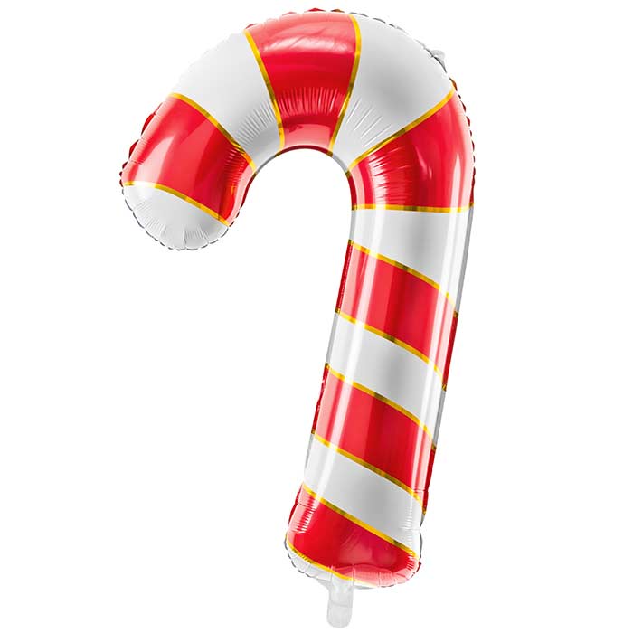 Red Candy Cane Foil Balloon 50x82cm | Party Save Smile