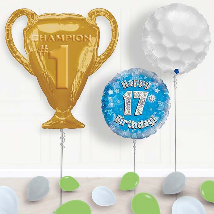 Golf Birthday Balloons Display in a Box Gift - 17th Birthday | Party Save Smile