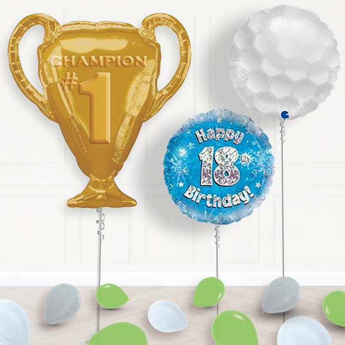 Golf Birthday Balloons Display in a Box Gift - 18th Birthday | Party Save Smile