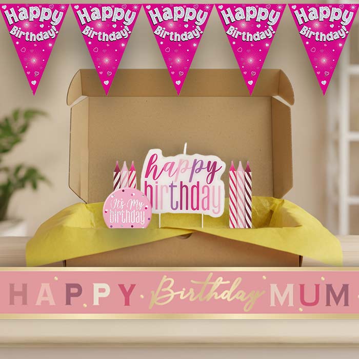 Pink and Gold Mum Birthday Decoration Package | Party Save Smile
