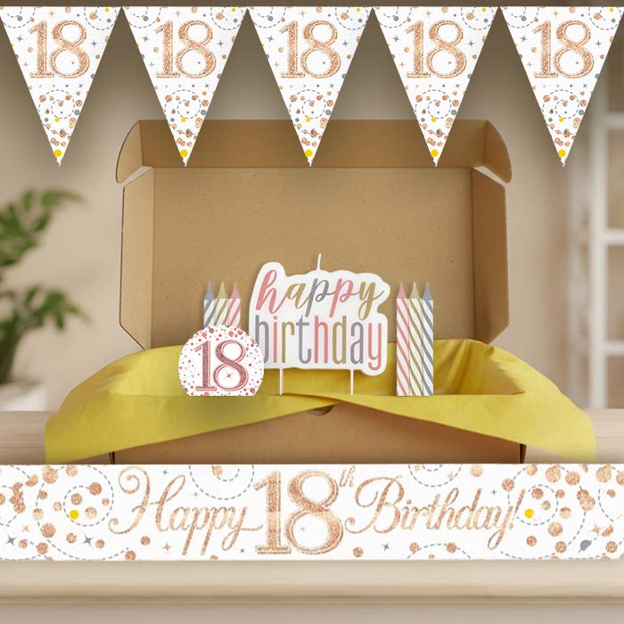 Rose Gold 18th Birthday Decoration Package | Party Save Smile
