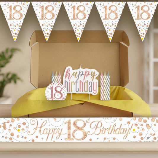 Rose Gold 18th Birthday Decoration Package | Party Save Smile