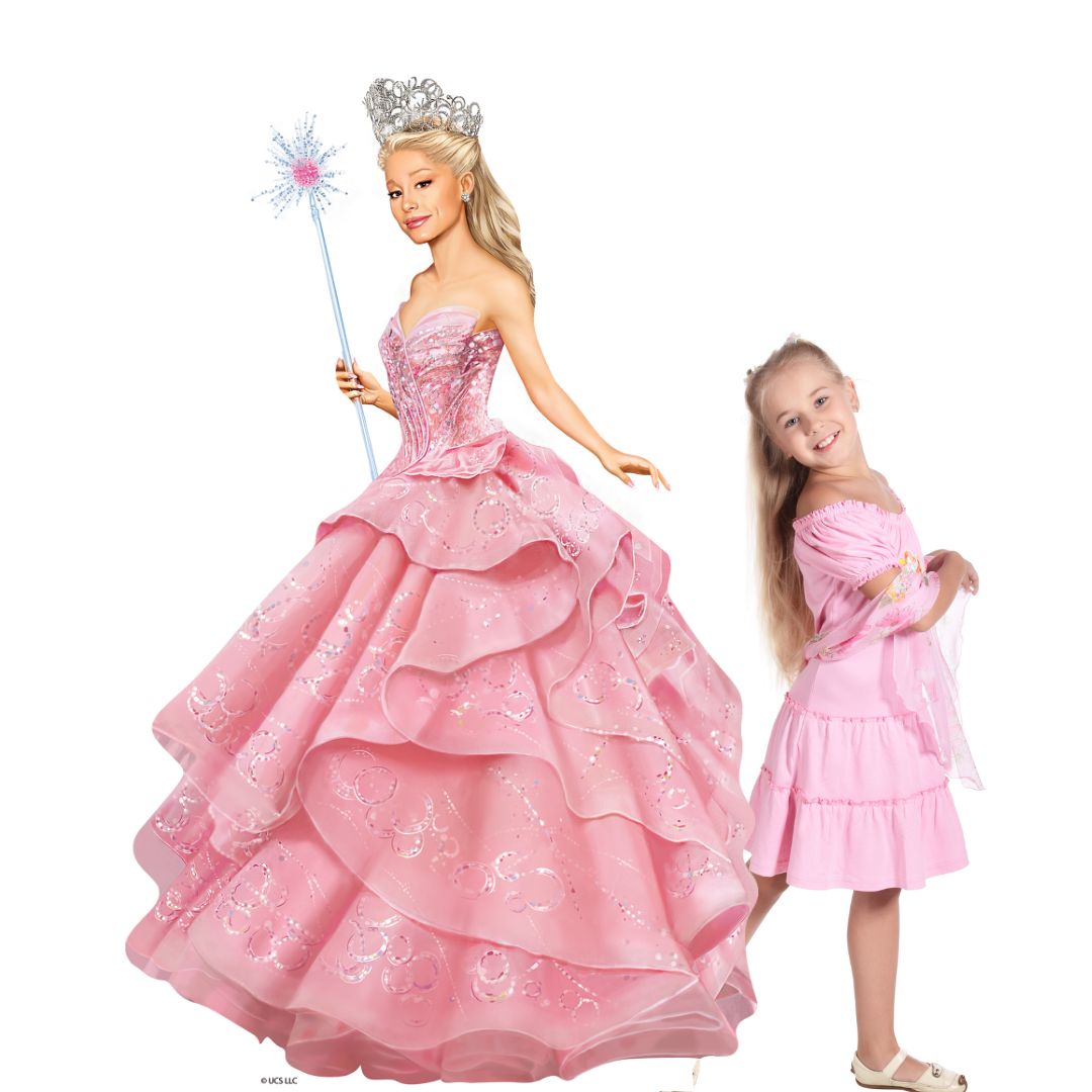 Glinda Wicked Pink Witch Cardboard Cut Out Height 150cm
