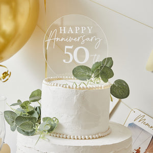 Personalised Anniversary Cake Topper and 2 Sticker Sheets