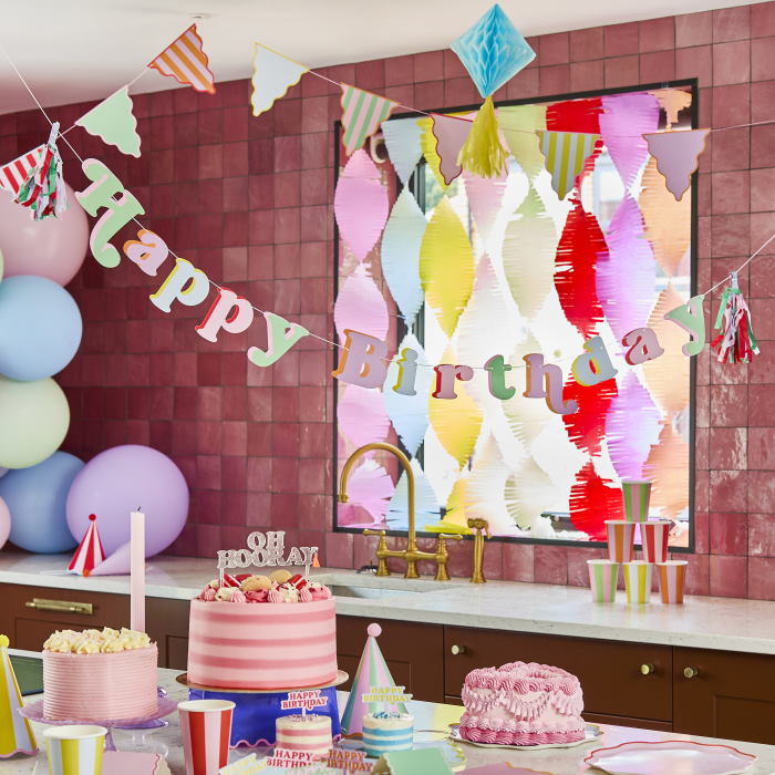 Bright Banquet Happy Birthday Banner 2 metres | Party Save Smile