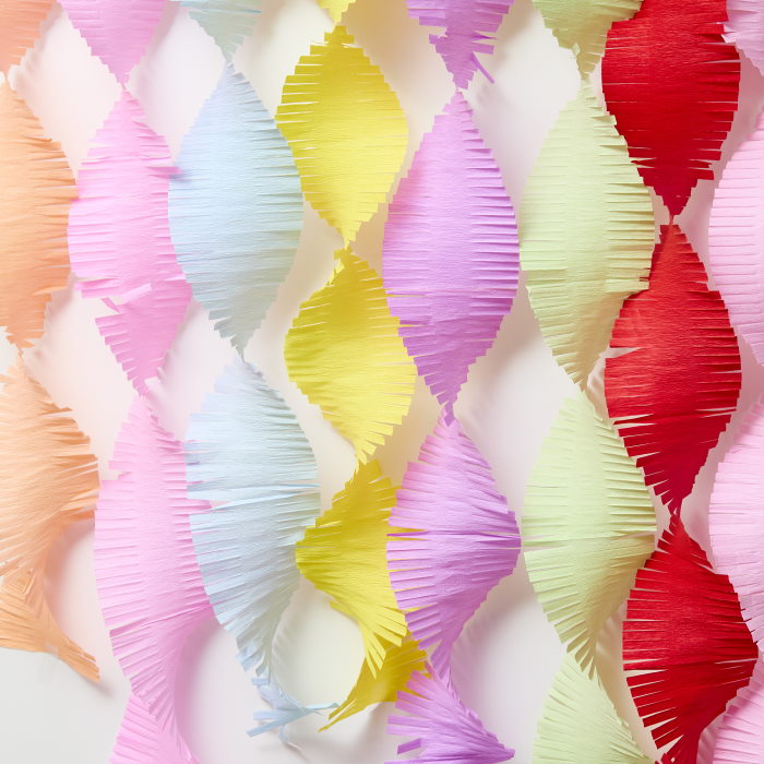 Bright Banquet Crepe Streamers - Pack of 8