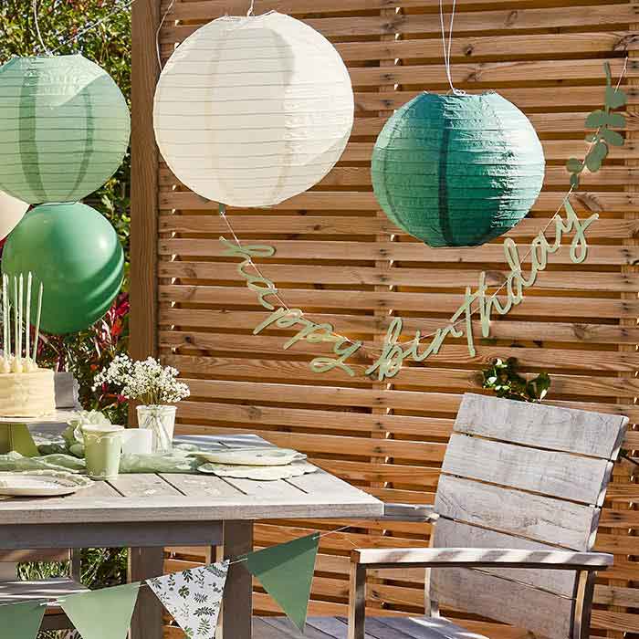 Botanical 'Happy Birthday' Banner Decoration 2 metres