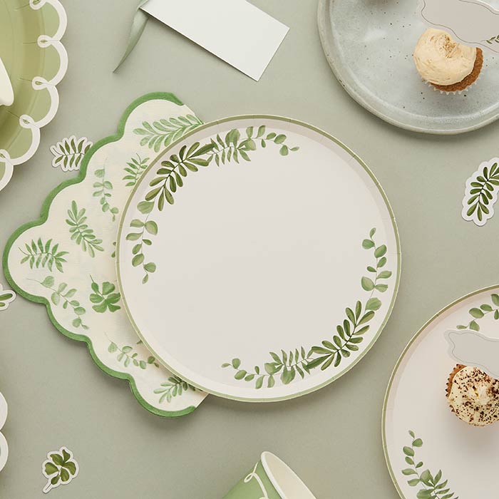 Botanical Cocktail Paper Plates - Pack of 8 | Party Save Smile