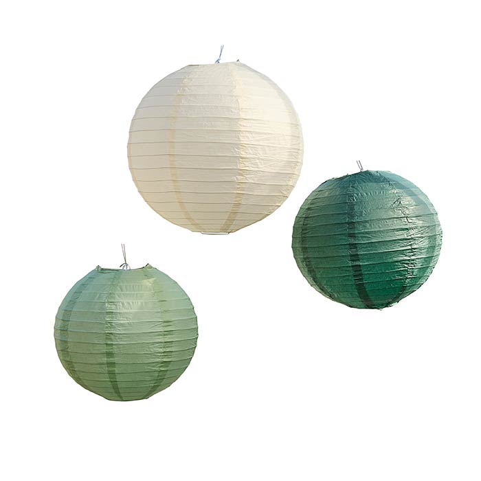 Botanical Paper Lantern Hanging Decorations - Pack of 3