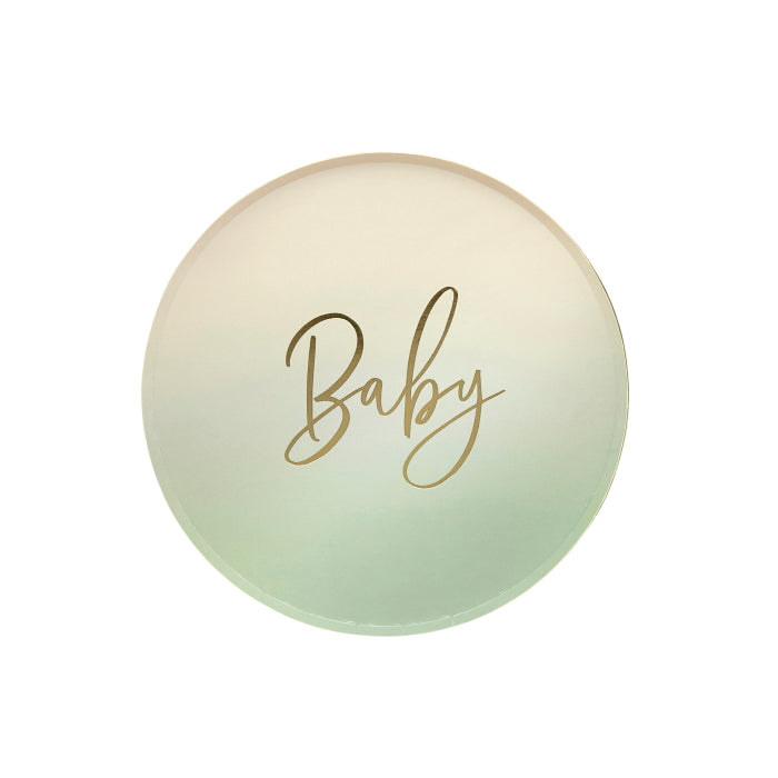 Sage Green Baby Shower Tableware Party Pack