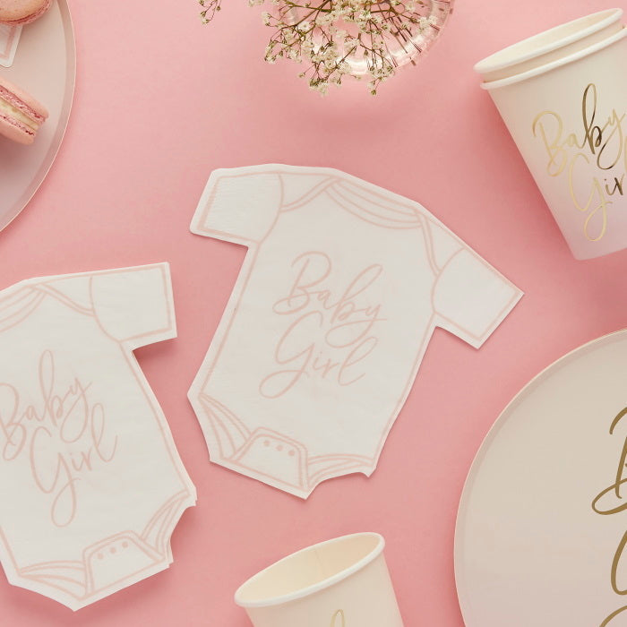 Pink Ombre Baby Girl Party Pack with Decorations