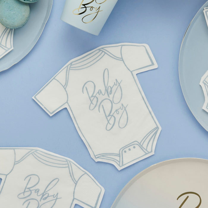 Blue Ombre Baby Boy Tableware Party Pack