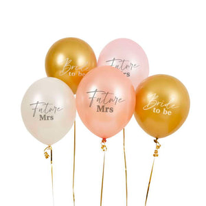 Blush Bride to Be Latex Balloons 12 inches Pack of 5