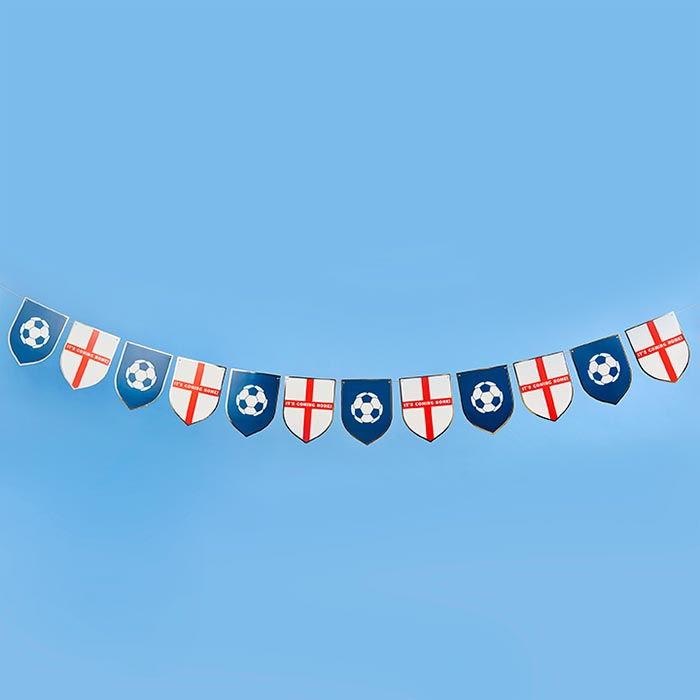 Come on England Bunting Flag Banner 2.5 Metres | Party Save Smile