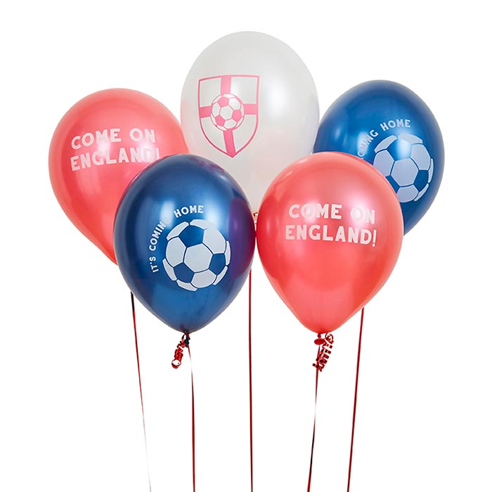 Come on England Latex Balloons Pack of 5