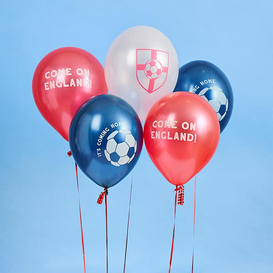 Come on England Latex Balloons Pack of 5 | Party Save Smile