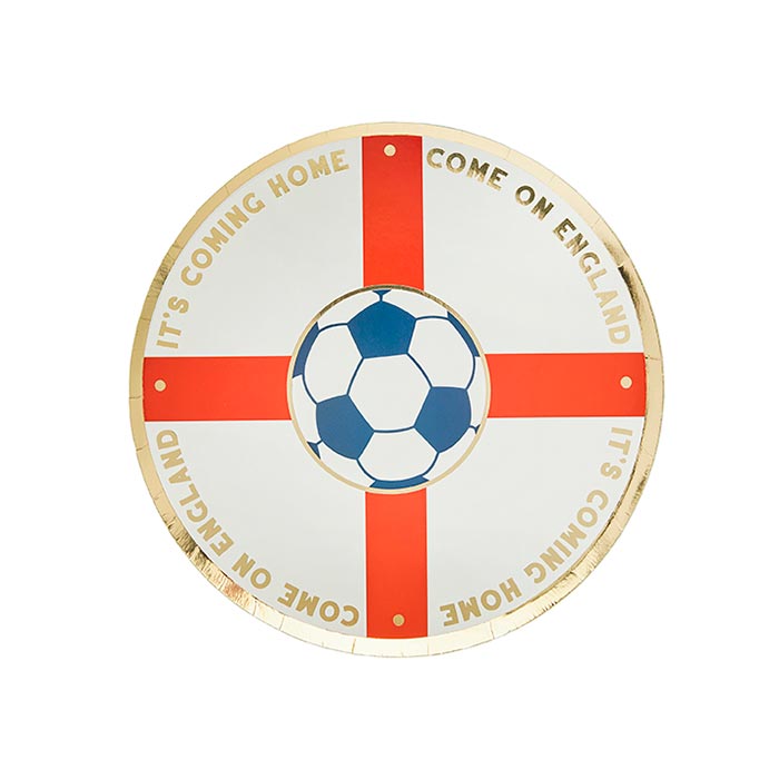 Come on England Paper Party Plates 8 Pack