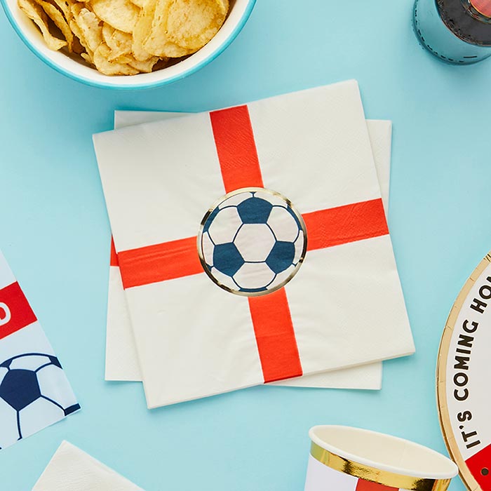 Come on England Flag Napkins 16 Pack | Party Save Smile