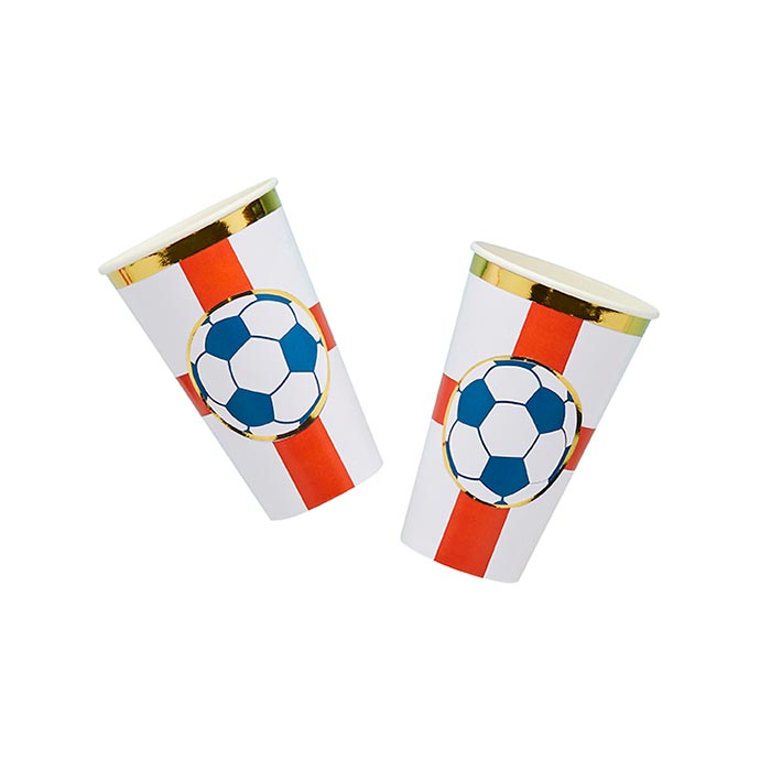 Come on England Paper Party Cups 8 Pack