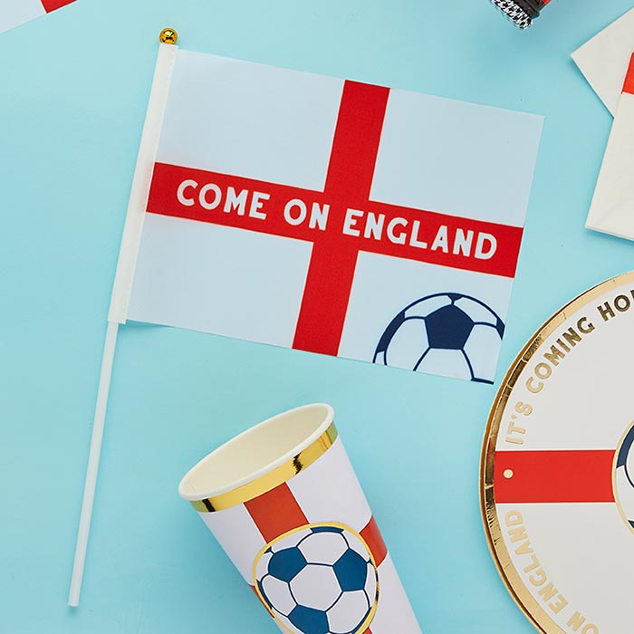 Come on England Handheld Flags 6 Pack