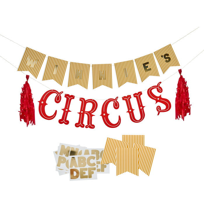 Personalisable Circus Banner x 2 2 metres