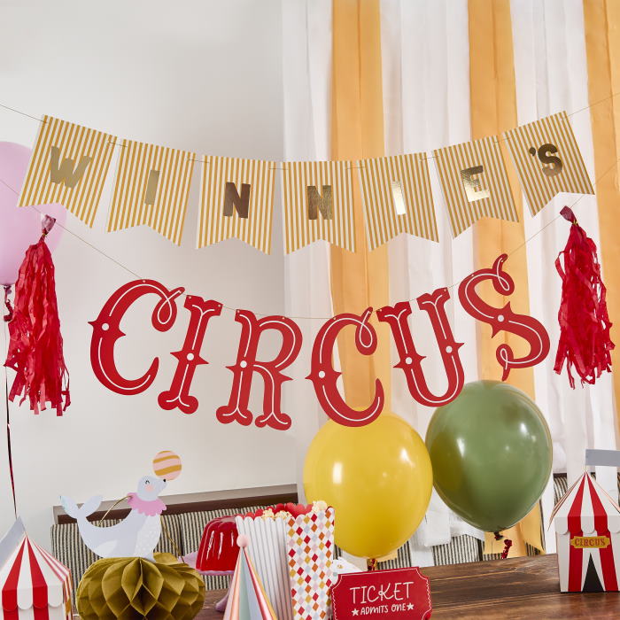 Personalisable Circus Banner x 2 2 metres | Party Save Smile