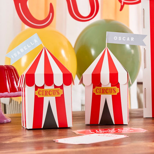 Circus Party Boxes Personalisable - Pack of 4 | Party Save Smile